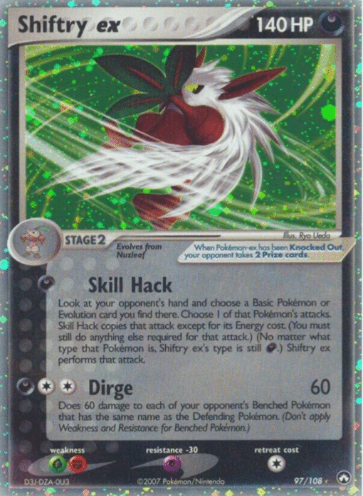 2006 Pokémon Power Keepers Shiftry ex 97/1098 Holo Rare LP